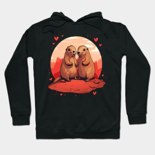 Prairie Dog Couple Valentine Hoodie